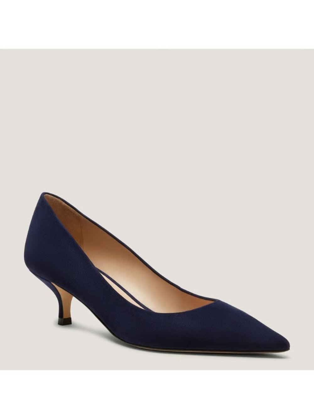 $550 STUART WEITZMAN POWER 50 PUMP KITTEN POINTED SUEDE NICE BLUE 6.5 (DD14)